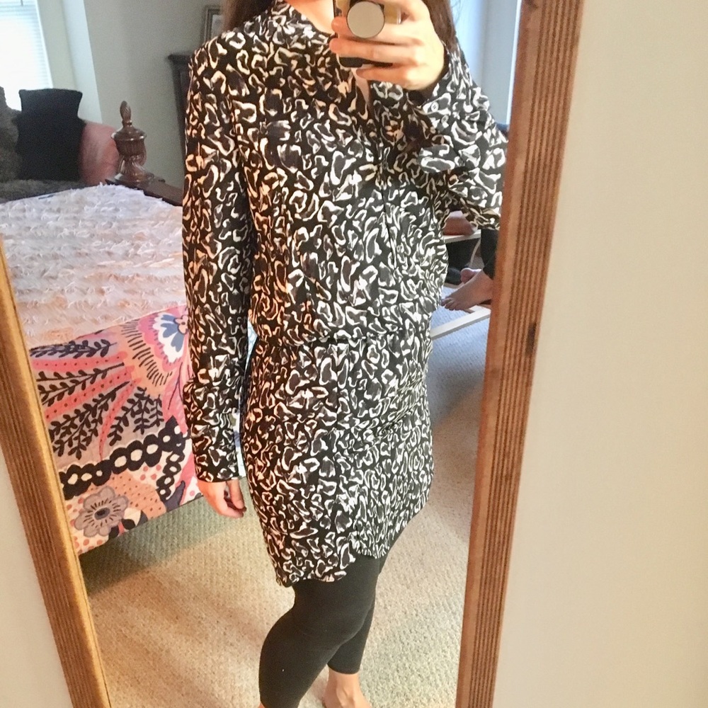 SAM EDELMAN ANIMAL PRINT LONG SLEEVE DRESS - Picture 6 of 8